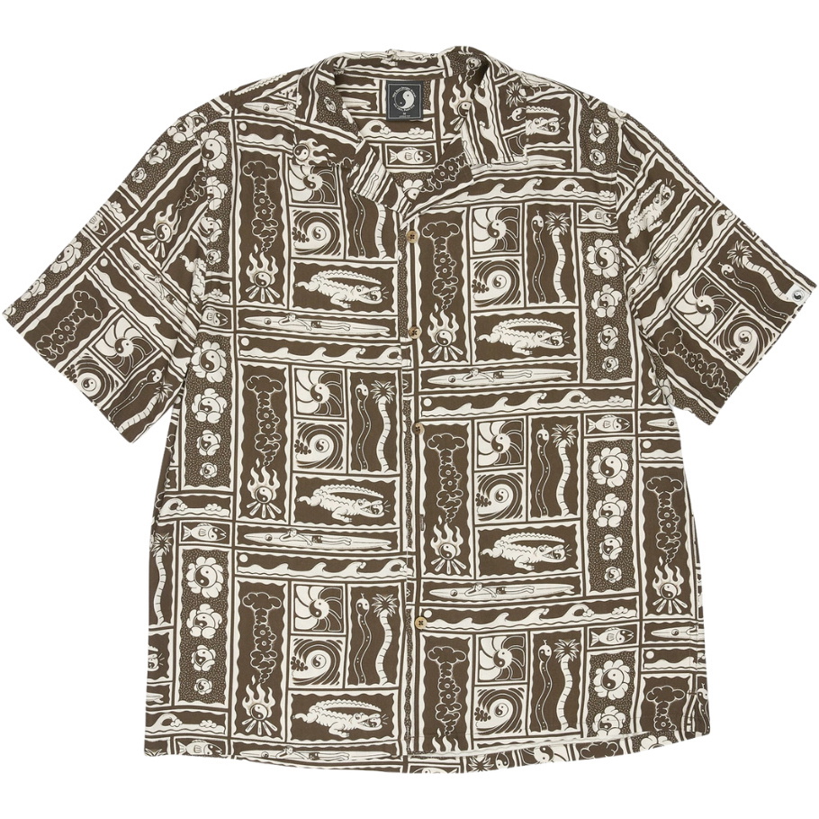 2026 T & C Surf Designs Mens Aloha Shirt TM7SS - Brown
